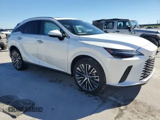 2023 Lexus RX with VIN JTJCHMAA7P2005597, listed as a Copart auction lot 80840304 with 4,797 mi miles and Salvage Title. Bid and sale history available at carsss.com. Image 4.
