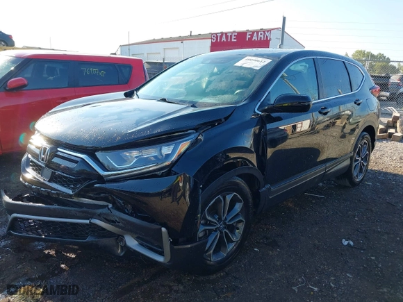 2021 Honda CR-V EX-L with VIN 7FARW1H87ME013135, listed as a IAAI auction lot 40090612 with 69,105 mi miles. Bid and sale history available at carsss.com. Image 17.