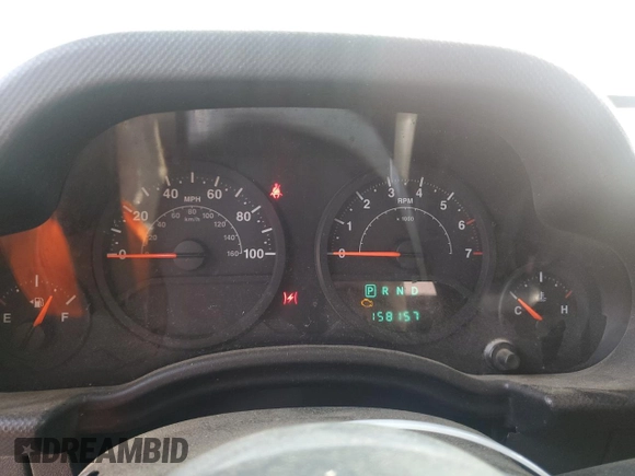 2009 Jeep Wrangler X with VIN 1J4FA24119L756089, listed as a Copart auction lot 56953205 with 158,157 mi miles and Salvage title. Bid and sale history available at DreamBid. Image 9.