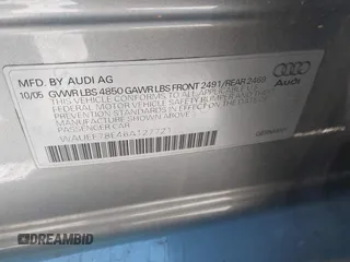 2006 Audi A4 2.0T z VIN WAUEF78E46A127721, wystawiony jako IAAI lot #41342825 z przebiegiem 127 010 mil mil oraz . Historia ofert i sprzedaży dostępna na DreamBid. Obrazek 9.