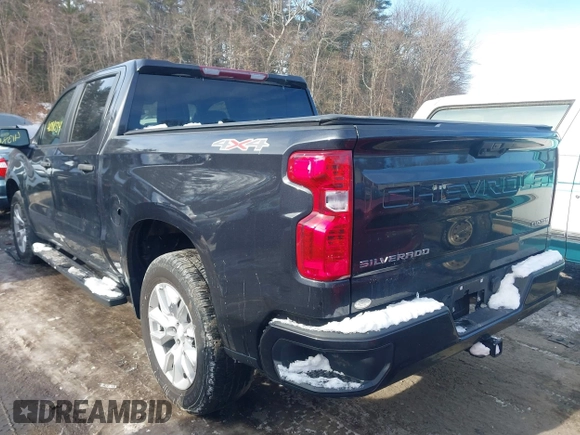 2022 Chevrolet Silverado 1500 Custom with VIN 1GCPDBEK7NZ583596, listed as a IAAI auction lot 41381334 with 37,505 mi miles. Bid and sale history available at carsss.com. Image 3.