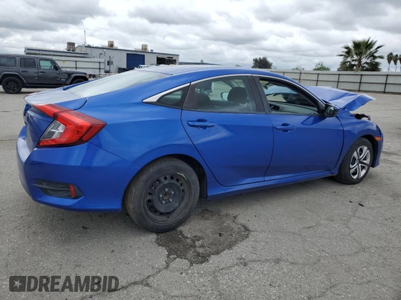 2018 Honda Civic LX with VIN 2HGFC2F54JH523651, listed as a Copart auction lot 51347155 with 61,839 mi miles and Salvage Title. Bid and sale history available at DreamBid. Image 3.