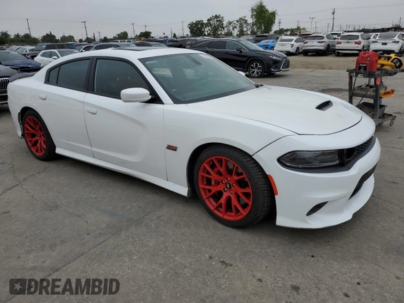2019 Dodge Charger Scat Pack with VIN 2C3CDXGJXKH520282, listed as a Copart auction lot 57492795 with 46,261 mi miles and Salvage Title. Bid and sale history available at DreamBid. Image 4.