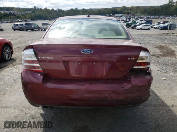 2008 Ford Taurus SEL with VIN 1FAHP24W68G143844, listed as a Copart auction lot 41417485 with 195,172 mi miles and Salvage title. Bid and sale history available at DreamBid. Image 6.