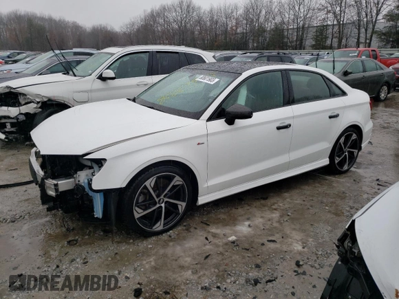 2020 Audi A3 Sedan S line Premium with VIN WAUBEGFF0LA006973, listed as a Copart auction lot 80601903 with 49,607 mi miles. Bid and sale history available at carsss.com. Image 1.