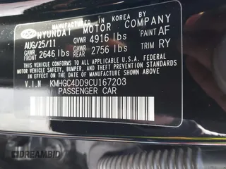 2012 Hyundai Genesis 3.8L z VIN KMHGC4DD9CU167203, wystawiony jako IAAI lot #41557600 z przebiegiem 168 661 mil mil oraz . Historia ofert i sprzedaży dostępna na DreamBid. Obrazek 9.