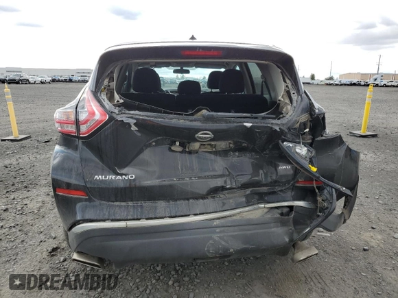 2016 Nissan Murano S with VIN 5N1AZ2MH9GN112388, listed as a Copart auction lot 53969355 with 130,875 mi miles and Salvage Title. Bid and sale history available at carsss.com. Image 6.