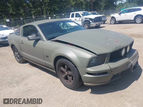 2007 Ford Mustang Deluxe with VIN 1ZVFT80N775256982, listed as a IAAI auction lot 42433794 with 123,787 mi miles and . Bid and sale history available at DreamBid. Image 1.