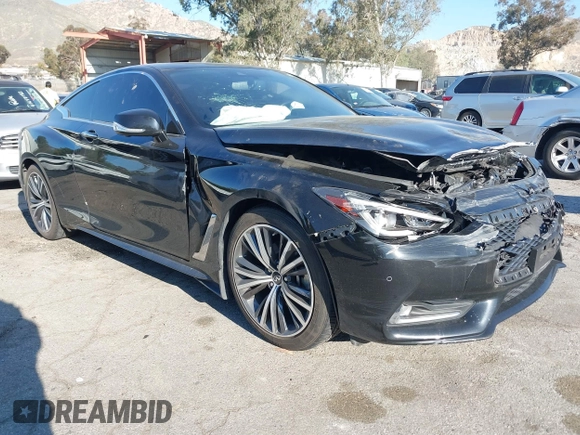 2022 Infiniti Q60 Luxe with VIN JN1EV7KK2NM600262, listed as a IAAI auction lot 41637351 with 22,754 mi miles and . Bid and sale history available at carsss.com. Image 1.