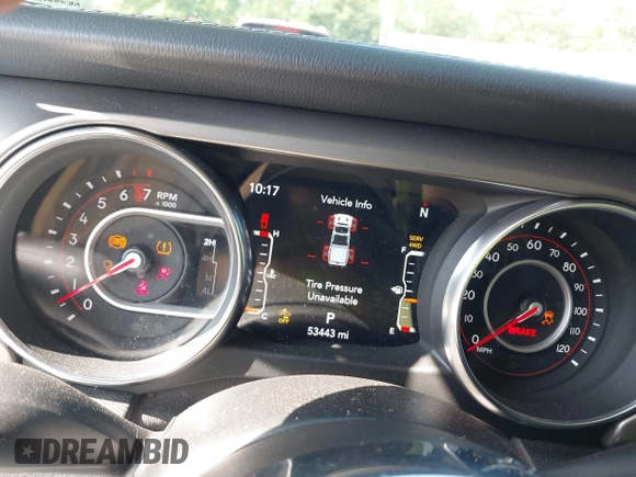 2020 Jeep Gladiator Rubicon with VIN 1C6JJTBG0LL187537, listed as a IAAI auction lot 42018914 with 53,443 mi miles and . Bid and sale history available at DreamBid. Image 7.
