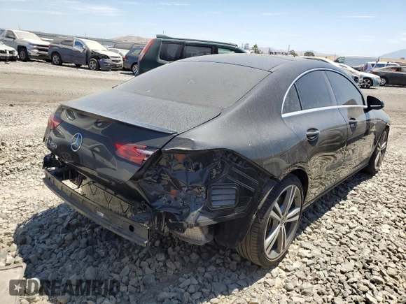 2020 Mercedes-Benz CLA 250 with VIN WDD5J4GB2LN033158, listed as a Copart auction lot 59300053 with 55,667 mi miles and . Bid and sale history available at DreamBid. Image 3.