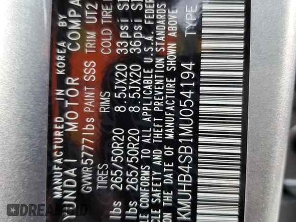 2021 Genesis GV80 с VIN KMUHB4SB1MU054194, выставлен на аукционе Copart как лот 75842164 с пробегом 38 397 миль миль и Списание • Salvage title. История ставок и продаж доступна на DreamBid. Изображение 13.