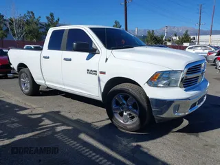 2014 Ram 1500 SLT with VIN 1C6RR6GT5ES293140, listed as a IAAI auction lot 41411480 with 107,429 mi miles. Bid and sale history available at carsss.com. Image 1.