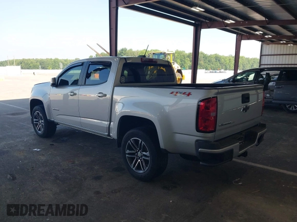 2020 Chevrolet Colorado 4WD Work Truck with VIN 1GCGTBEN3L1215909, listed as a IAAI auction lot 42591564 with 45,369 mi miles and . Bid and sale history available at DreamBid. Image 3.