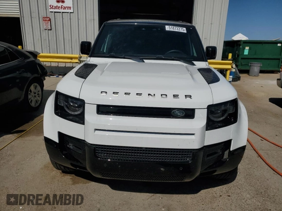 2024 Land Rover Defender X-Dynamic SE with VIN SALE27EUXR2289502, listed as a Copart auction lot 51872275 with 7,556 mi miles and Salvage title. Bid and sale history available at DreamBid. Image 5.