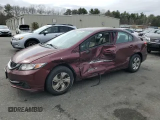 2014 Honda Civic Sedan LX with VIN 2HGFB2F5XEH500349, listed as a Copart auction lot 54086745 with 75,247 mi miles and Salvage Title. Bid and sale history available at carsss.com. Image 1.