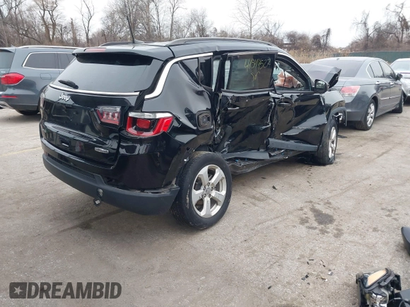 2018 Jeep Compass Altitude with VIN 3C4NJDBB0JT350175, listed as a IAAI auction lot 41544527 with 95,998 mi miles and . Bid and sale history available at carsss.com. Image 4.