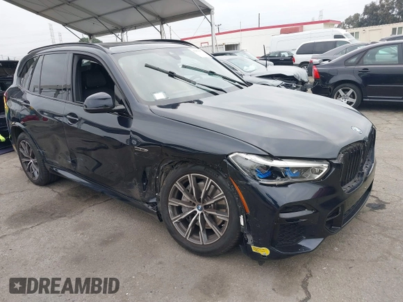 2022 BMW X5 xDrive45e with VIN 5UXTA6C08N9L09645, listed as a IAAI auction lot 41454157 with 31,149 mi miles. Bid and sale history available at carsss.com. Image 1.