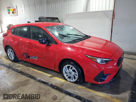 2024 Subaru Impreza with VIN JF1GUABC4R8239930, listed as a Copart auction lot 42754715 with 7,730 mi miles and Salvage Title. Bid and sale history available at carsss.com. Image 4.