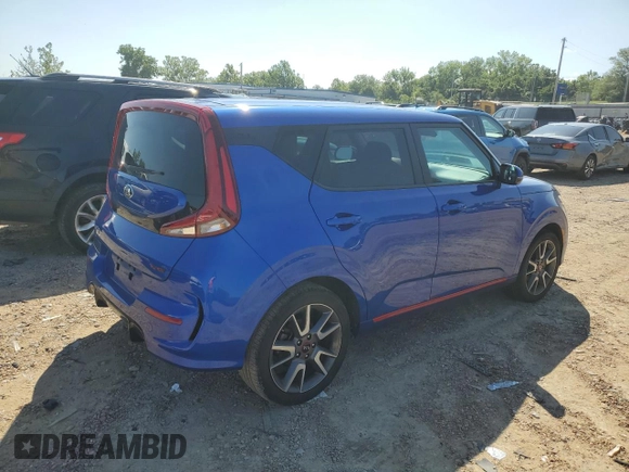 2021 Kia Soul GT-Line with VIN KNDJ63AU6M7764275, listed as a Copart auction lot 63784354 with 37,027 mi miles and Salvage Title. Bid and sale history available at DreamBid. Image 3.