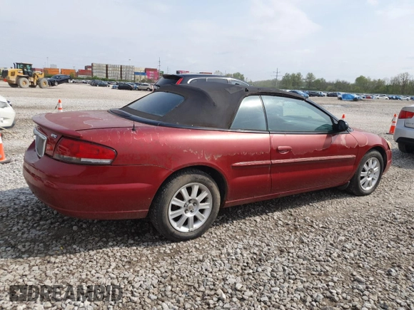 2005 Chrysler Sebring GTC with VIN 1C3EL75R85N660654, listed as a Copart auction lot 53736035 with 148,365 mi miles and Salvage Title. Bid and sale history available at DreamBid. Image 3.