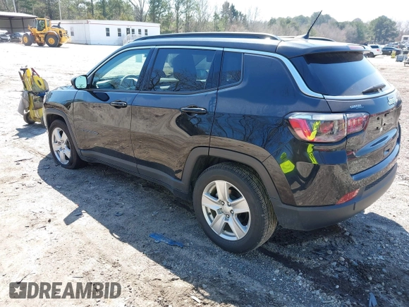 2022 Jeep Compass Latitude with VIN 3C4NJCBB4NT140193, listed as a IAAI auction lot 41787187 with 69,155 mi miles and . Bid and sale history available at carsss.com. Image 3.