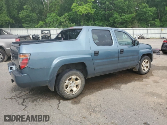 2007 Honda Ridgeline RT with VIN 2HJYK16297H528598, listed as a Copart auction lot 57269505 with 266,820 mi miles and Salvage title. Bid and sale history available at DreamBid. Image 3.
