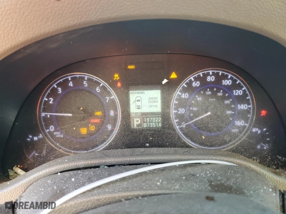 2012 Infiniti G25 Sedan x with VIN JN1DV6ARXCM730145, listed as a Copart auction lot 82814844 with 197,022 mi miles and Salvage Title. Bid and sale history available at carsss.com. Image 9.