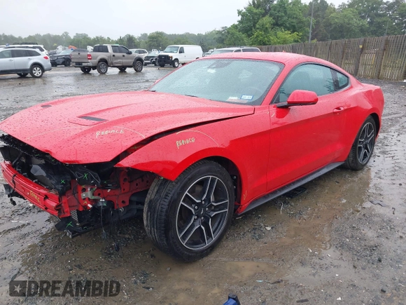 2022 Ford Mustang EcoBoost z VIN 1FA6P8TH2N5138273, wystawiony jako IAAI lot #42321056 z przebiegiem 59 856 mil mil oraz . Historia ofert i sprzedaży dostępna na DreamBid. Obrazek 2.