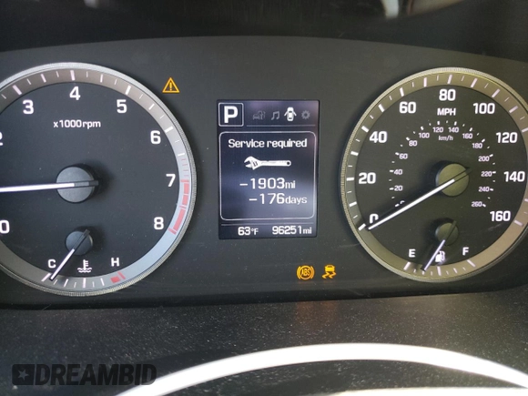 2016 Hyundai Sonata 2.4L with VIN 5NPE24AF3GH289317, listed as a Copart auction lot 53552655 with 96,251 mi miles and Salvage Title. Bid and sale history available at carsss.com. Image 9.