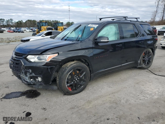 2018 Chevrolet Traverse Premier with VIN 1GNEVJKW9JJ158614, listed as a Copart auction lot 48043745 with 90,682 mi miles and Salvage Title. Bid and sale history available at carsss.com. Image 1.