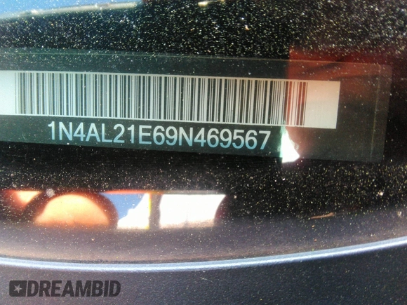 2009 Nissan Altima S with VIN 1N4AL21E69N469567, listed as a IAAI auction lot 41966345 with 219,914 mi miles and . Bid and sale history available at DreamBid. Image 9.
