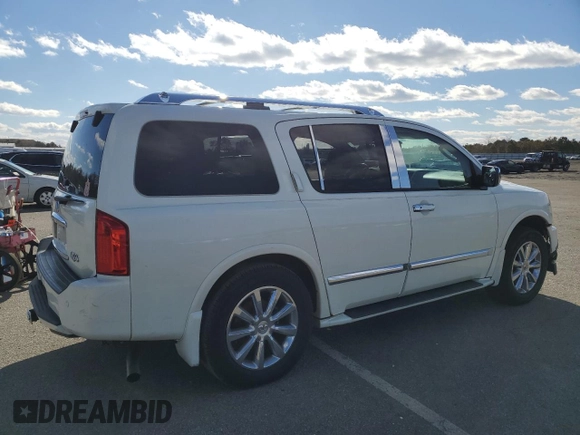 2009 Infiniti QX56 with VIN 5N3AA08C29N901728, listed as a Copart auction lot 45585905 with 107,649 mi miles and Salvage Title. Bid and sale history available at carsss.com. Image 3.