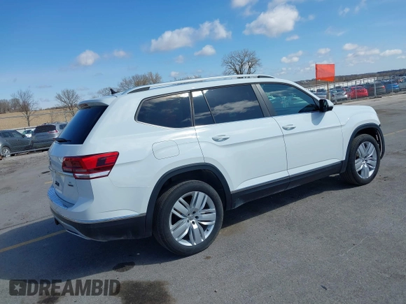 2019 Volkswagen Atlas SEL with VIN 1V2MR2CA2KC597854, listed as a IAAI auction lot 41924853 with 96,847 mi miles and . Bid and sale history available at DreamBid. Image 4.
