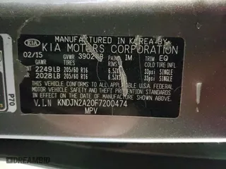 2015 Kia Soul with VIN KNDJN2A20F7200474, listed as a Copart auction lot 44529895 with 121,984 mi miles and Salvage Title. Bid and sale history available at carsss.com. Image 12.