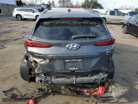 2018 Hyundai Kona SEL with VIN KM8K2CAA0JU114016, listed as a Copart auction lot 45963315 with 76,034 mi miles and Salvage Title. Bid and sale history available at carsss.com. Image 6.