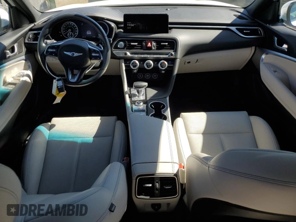 2023 Genesis G70 2.0T with VIN KMTG34TA0PU116515, listed as a Copart auction lot 70511154 with 11,942 mi miles and Salvage Title. Bid and sale history available at carsss.com. Image 8.