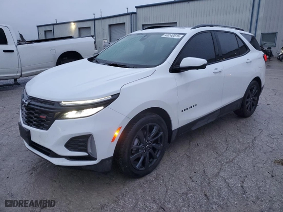 2024 Chevrolet Equinox RS with VIN 3GNAXMEGXRS130622, listed as a Copart auction lot 43240515 with 14,354 mi miles and Salvage Title. Bid and sale history available at carsss.com. Image 1.