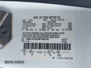 2021 Ford Transit Connect XL с VIN NM0LS7E24M1495245, выставлен на аукционе IAAI как лот 42477232 с пробегом 39 503 миль миль и . История ставок и продаж доступна на DreamBid. Изображение 9.