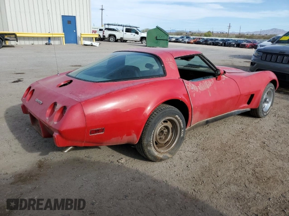1979 Chevrolet Corvette with VIN 1Z8749S414024, listed as a Copart auction lot 51182685 with 82,688 mi miles and Clean title. Bid and sale history available at DreamBid. Image 3.