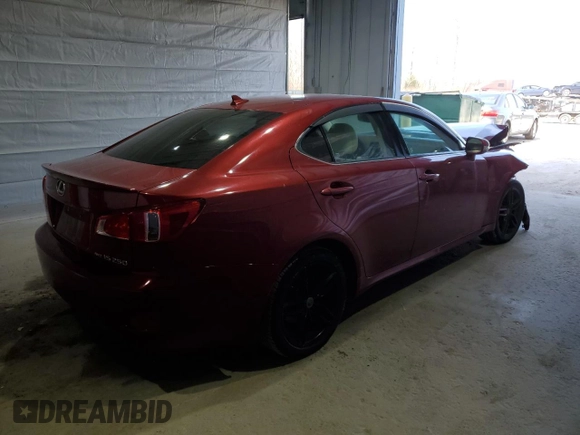 2011 Lexus IS 250 with VIN JTHCF5C20B5047877, listed as a Copart auction lot 50927545 with 189,854 mi miles and Salvage title. Bid and sale history available at DreamBid. Image 3.