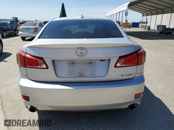 2011 Lexus IS 250 with VIN JTHBF5C29B5147276, listed as a Copart auction lot 58502145 with 172,533 mi miles and Salvage title. Bid and sale history available at DreamBid. Image 6.