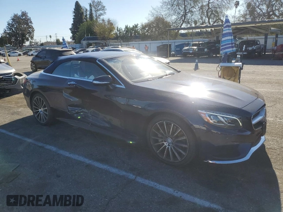 2017 Mercedes-Benz S 550 with VIN WDDXK8CB6HA024397, listed as a Copart auction lot 87514885 with 15,311 mi miles and Salvage Title. Bid and sale history available at DreamBid. Image 4.
