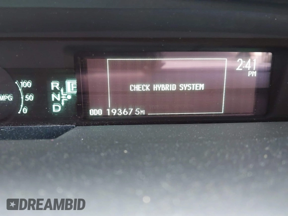 2011 Toyota Prius I with VIN JTDKN3DUXB0253614, listed as a IAAI auction lot 42206698 with 193,675 mi miles and . Bid and sale history available at DreamBid. Image 15.