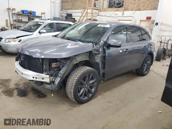 2019 Acura MDX w/Technology/A-Spec Pkg with VIN 5J8YD4H09KL006353, listed as a Copart auction lot 48789335 with 52,261 mi miles and Salvage Title. Bid and sale history available at carsss.com. Image 1.