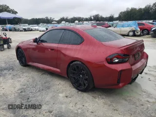 2025 BMW M2 with VIN 3MF23DM08S8F02990, listed as a Copart auction lot 46709765 with 4,373 mi miles and Salvage Title. Bid and sale history available at carsss.com. Image 2.