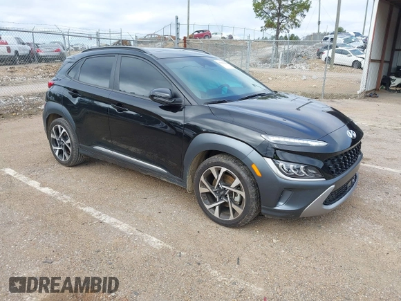 2023 Hyundai Kona Limited with VIN KM8K53A30PU944688, listed as a IAAI auction lot 41189184 with 31,866 mi miles. Bid and sale history available at carsss.com. Image 1.
