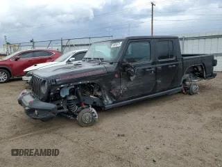 2023 Jeep Gladiator Rubicon z VIN 1C6JJTBG7PL573197, wystawiony jako Copart lot #53866075 z przebiegiem 19 521 mil mil oraz Szkoda całkowita • Salvage title. Historia ofert i sprzedaży dostępna na DreamBid. Obrazek 1.