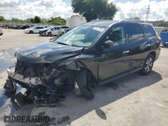 2019 Nissan Pathfinder SL z VIN 5N1DR2MM3KC612268, wystawiony jako Copart lot #56787195 z przebiegiem 138 267 mil mil oraz Nie do naprawy • Non repairable. Historia ofert i sprzedaży dostępna na DreamBid. Obrazek 1.