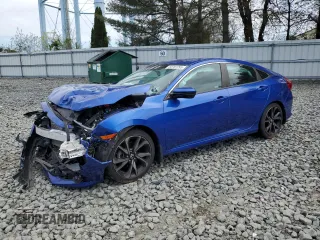 2019 Honda Civic Sport with VIN 2HGFC2F85KH553124, listed as a Copart auction lot 53781295 with 18,518 mi miles and Salvage title. Bid and sale history available at DreamBid. Image 1.
